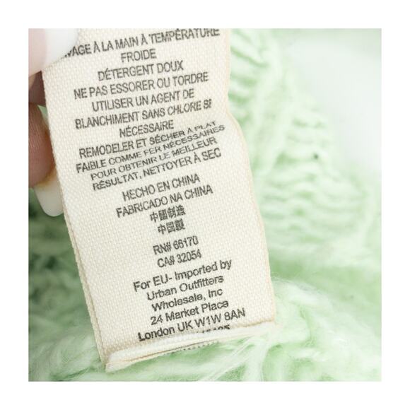 Free People Crashing Waves Sweater Small Mint Green Boho Chic Knit - Picture 11 of 14